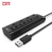 大迈（DM） CHB005 USB分线器 USB2.0 4口HUB 带开关 笔记本台式电脑4口集线器HUB转换器（30CM）