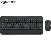 罗技（Logitech） MK545 无线键鼠套装 黑色 防泼溅 优联 舒适掌托 游戏办公套装 黑色